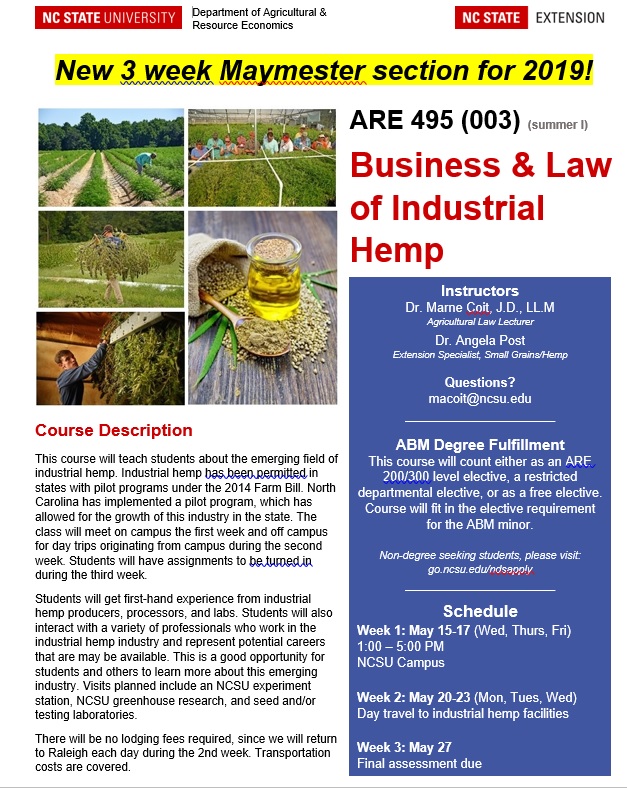 Nc State University Offers Hemp Course Nc State Extension